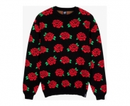 santa cruz shirt crew dressen roses knit
